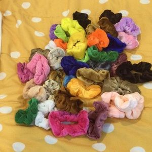 New set of 38 hair scrunchies